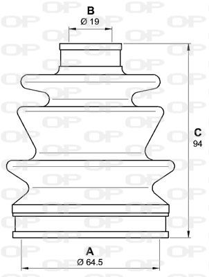 OPEN PARTS Комплект пылника, приводной вал SJK7253.00